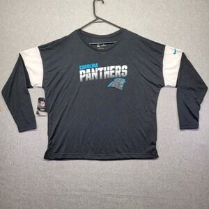 Nike Dri Fit Carolina Panthers NFL Team Apparel Long Sleeve Shirt Women's 2XL‎